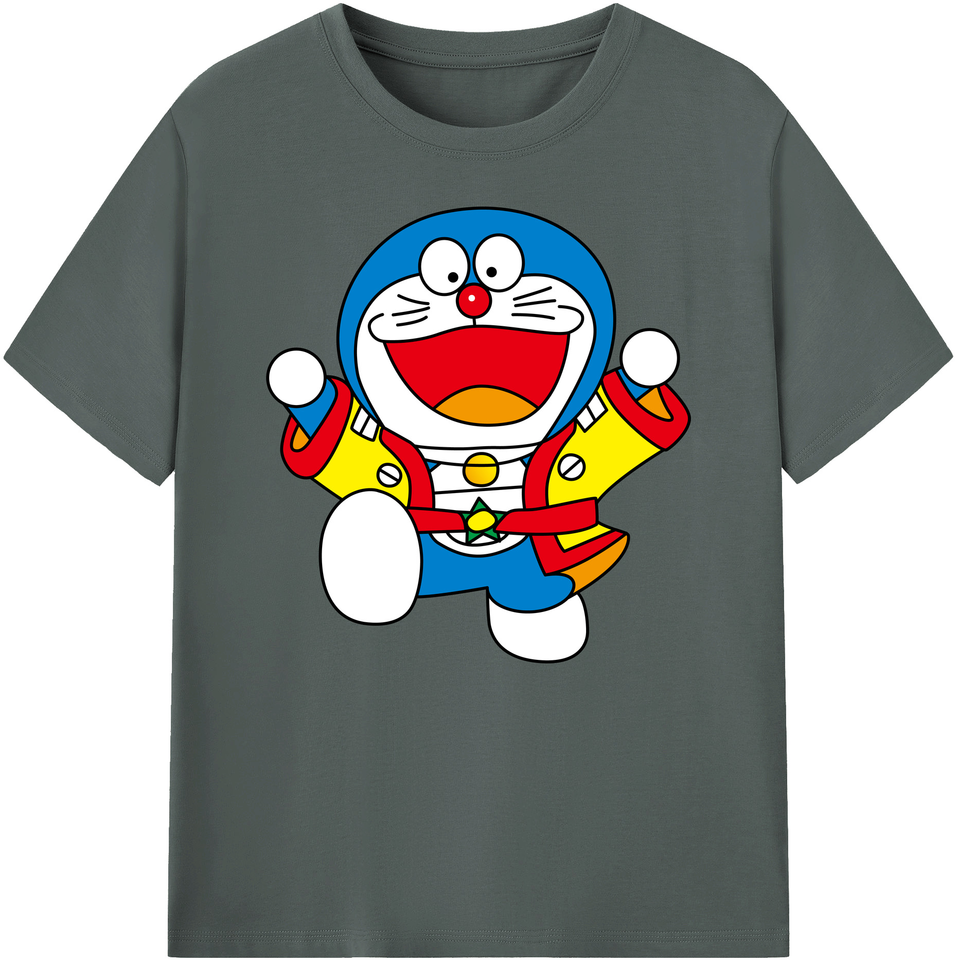（画像用） ドラえもん Doraemon 綿100％ メンズ半袖Tシャツ｜肌触りやわらか＆通気性